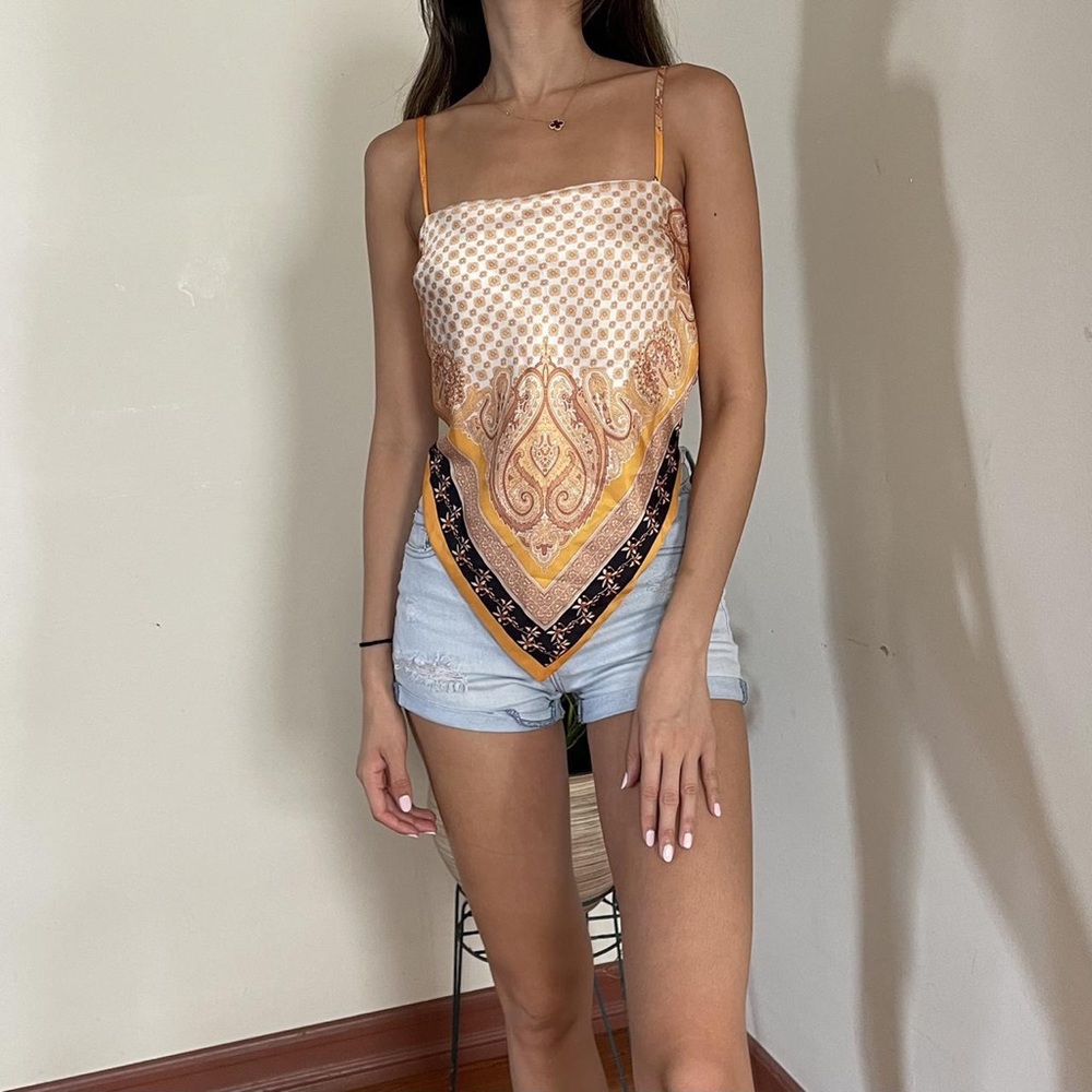 SHEIN Bandana Tie Top, size M